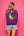 Purple & White Stripe 'Batter Up' Sweater Vest- (Women's)