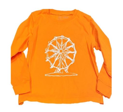 Orange Ferris Wheel LS T-Shirt