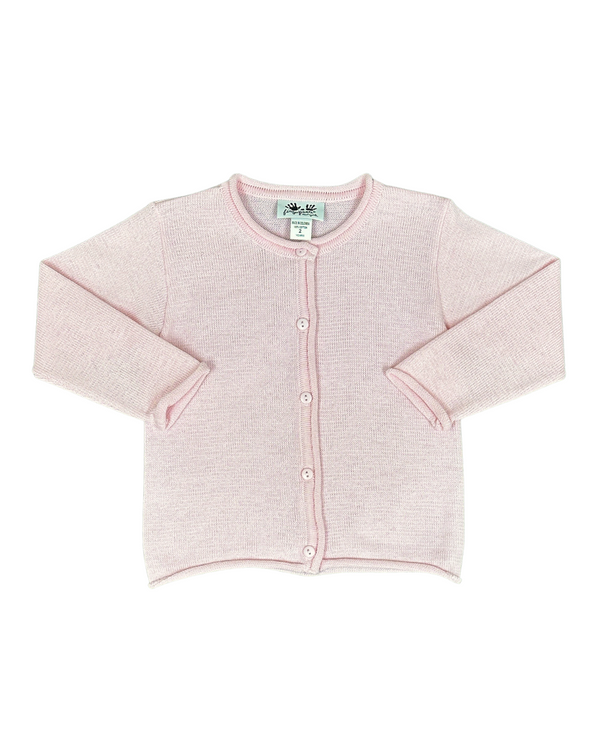 Jersey Rollneck Cardigan- Pink