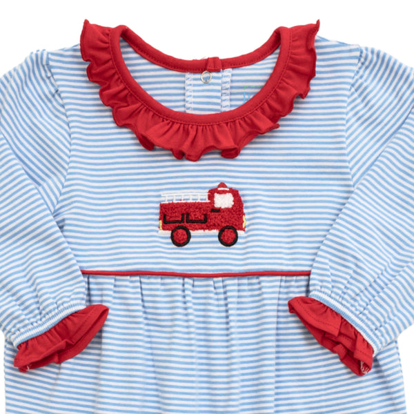 Firetruck Ruffle Romper