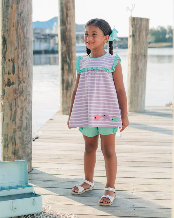 Fishy Fishy Ruffle Short Set