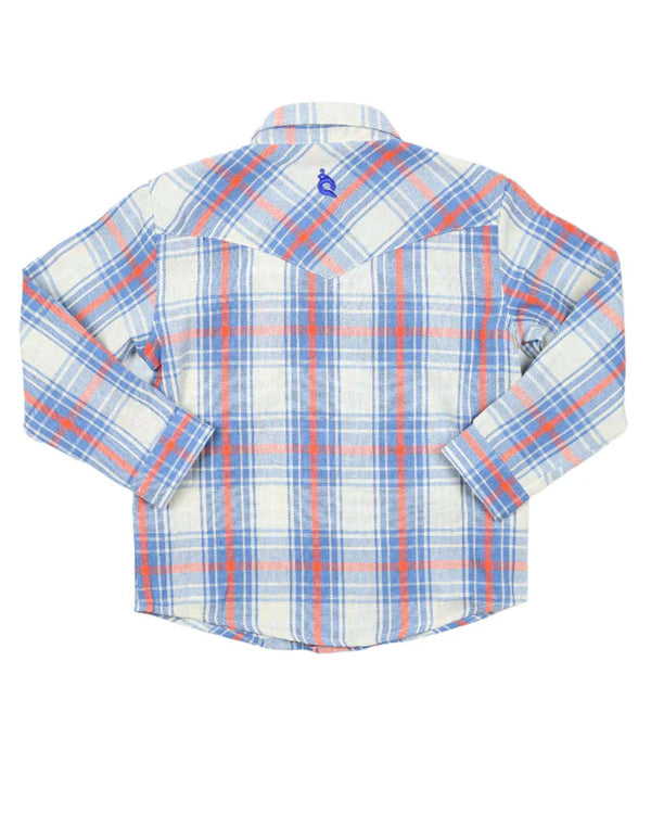 All American Plaid Pearl Snap Flannel Shirt