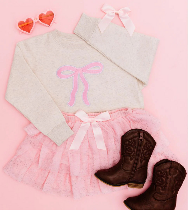 Coquette Bow Patch Sweatshirt