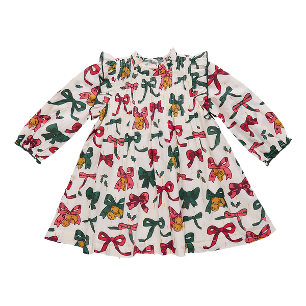 Jaipur Dress- Christmas Bows and Bells