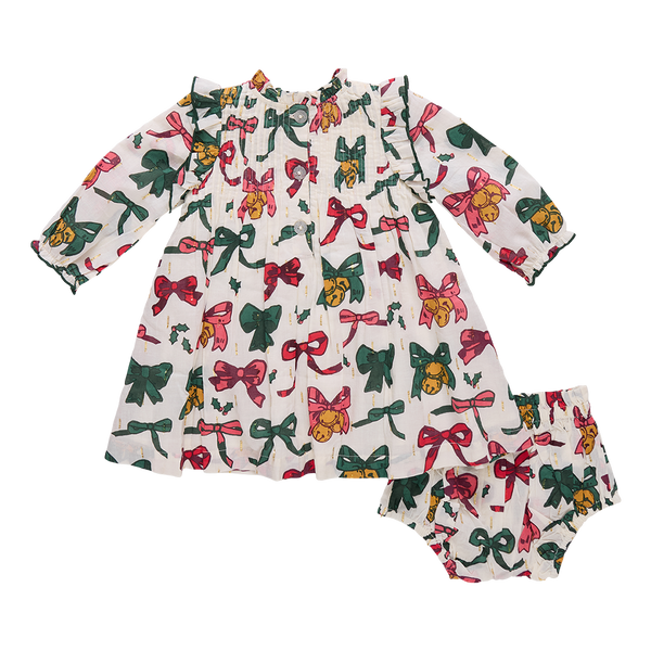 Jaipur Dress- Christmas Bows and Bells