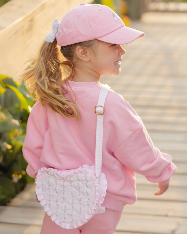 Quilted Floral Heart Purse