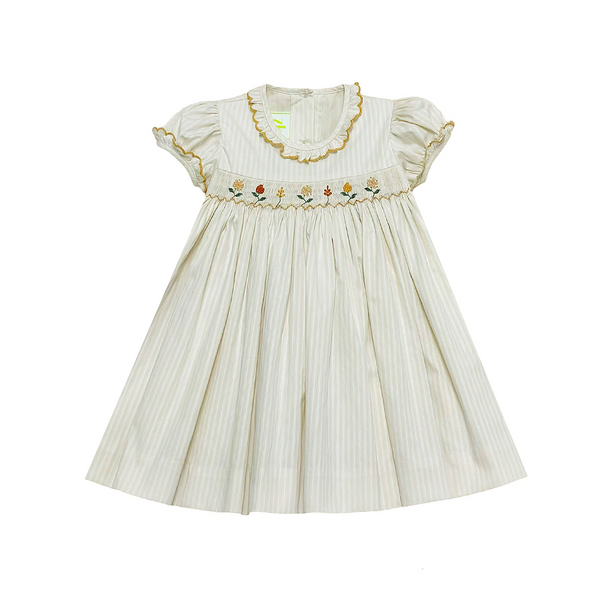 Flowers Scalloped Marion Dress
