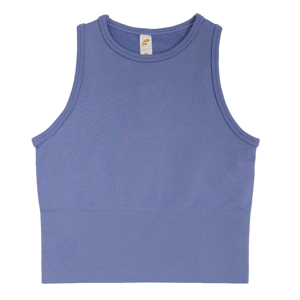 Chevron Top- Periwinkle