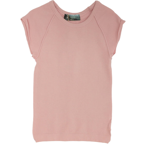 Washed Hem Tee- Light Pink