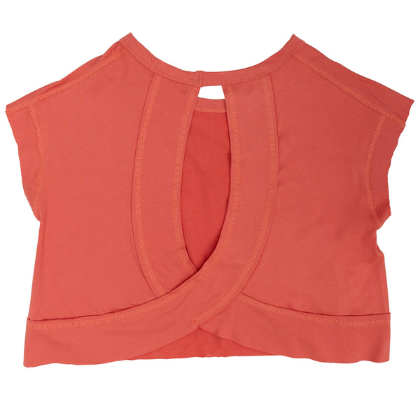 Split Back Top- Hibiscus