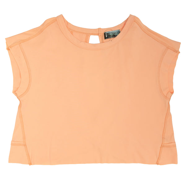 Split Back Top- Pastel Peach
