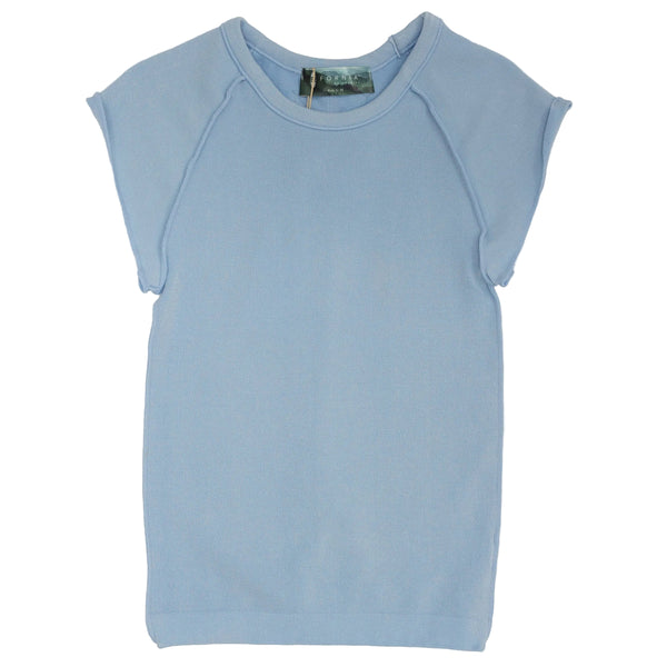 Washed Hem Tee- Spring Blue