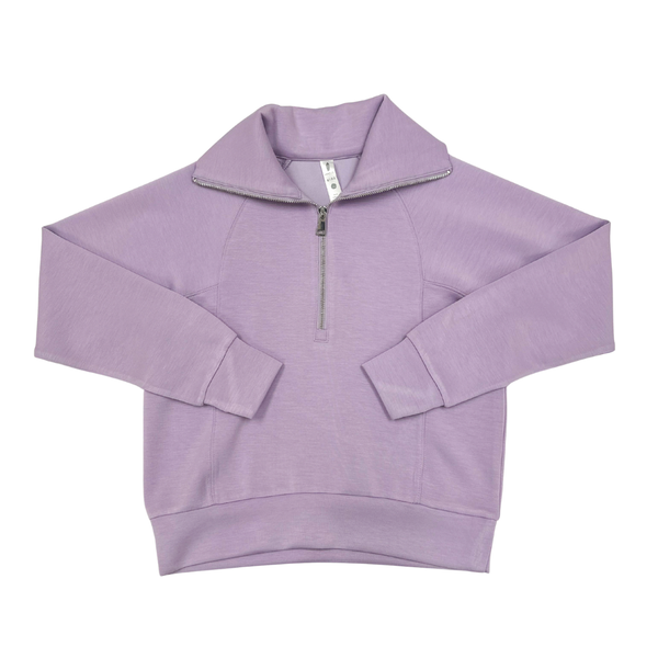 Air Essentials Half Zip Sweater- Lavender