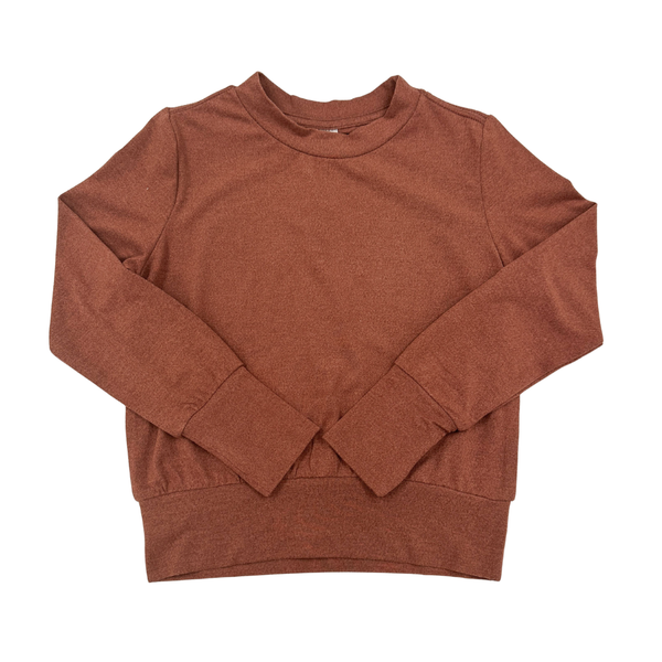 Yoga Crew Neck LS Top- Rosewood