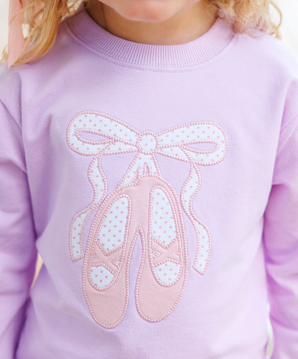 French Terry Pullover- Ballet Shoes