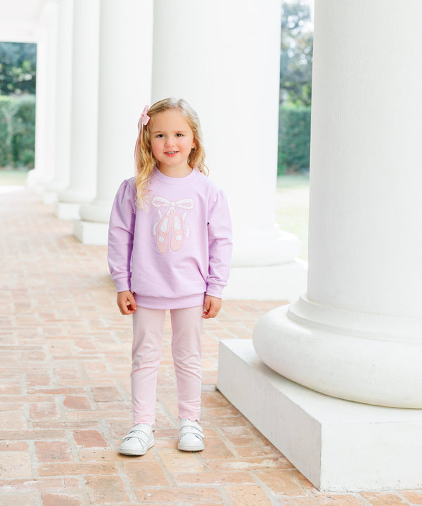 French Terry Pullover- Ballet Shoes