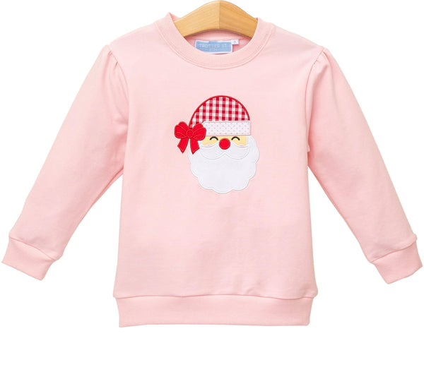 French Terry Pullover- Santa (Light Pink)