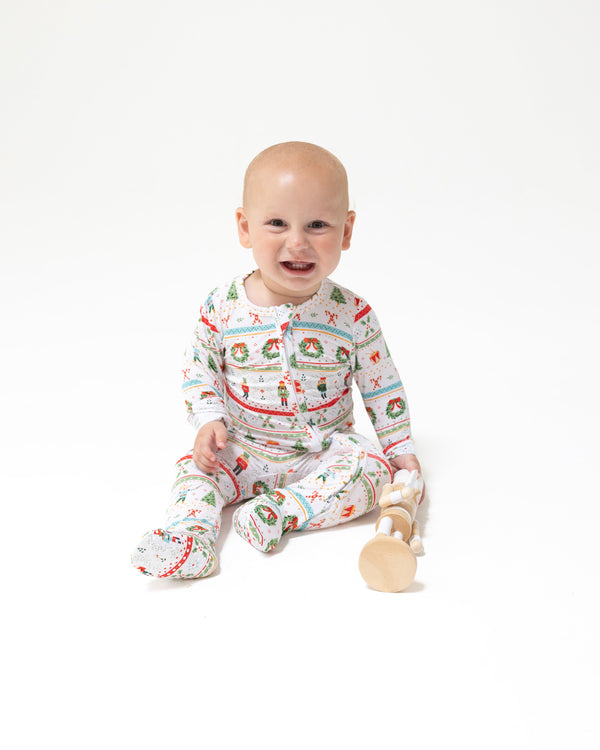 Nutcracker Fair Isle 2 Way Zipper Footie