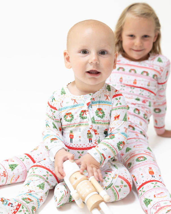 Nutcracker Fair Isle 2 Way Zipper Footie
