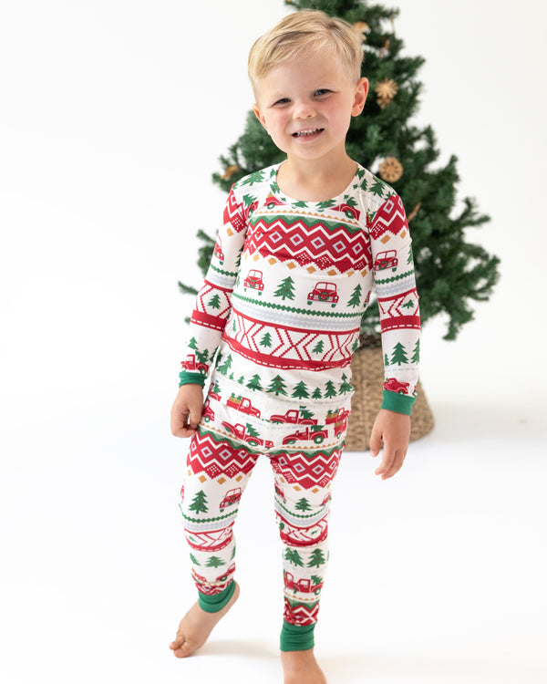 Red Truck Fair Isle L/S Loungewear Set