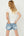 Honeycomb Eyelet Contrast Sleeve Top