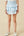 Crochet Trimmed Smocked Layered Skirt- Light Blue
