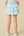 Crochet Trimmed Smocked Layered Skirt- Light Blue