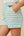 Multi Stripe Waffle Knit Elastic Waist Shorts