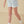 Fray Detail Illusion Hem Denim Shorts