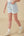 Fray Detail Illusion Hem Denim Shorts