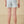 Fray Detail Illusion Hem Denim Shorts
