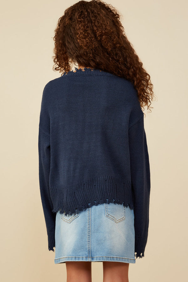 Distressed Old Glory Graphic Sweater