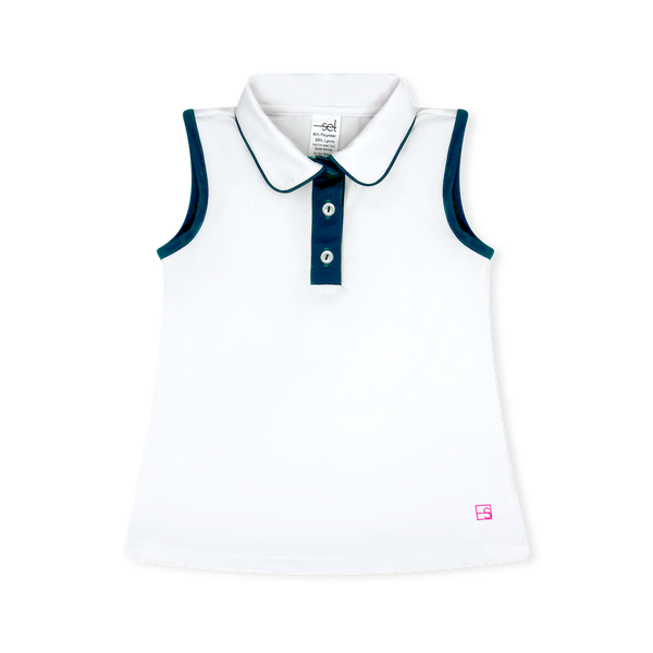 Gabby Tank- Pure Coconut, Nantucket Navy