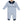 Gabriel Romper- Light Blue Stripe/Navy Romper