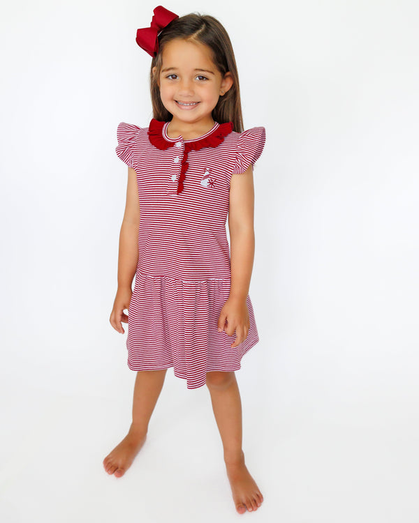 Game Day Dress- Crimson