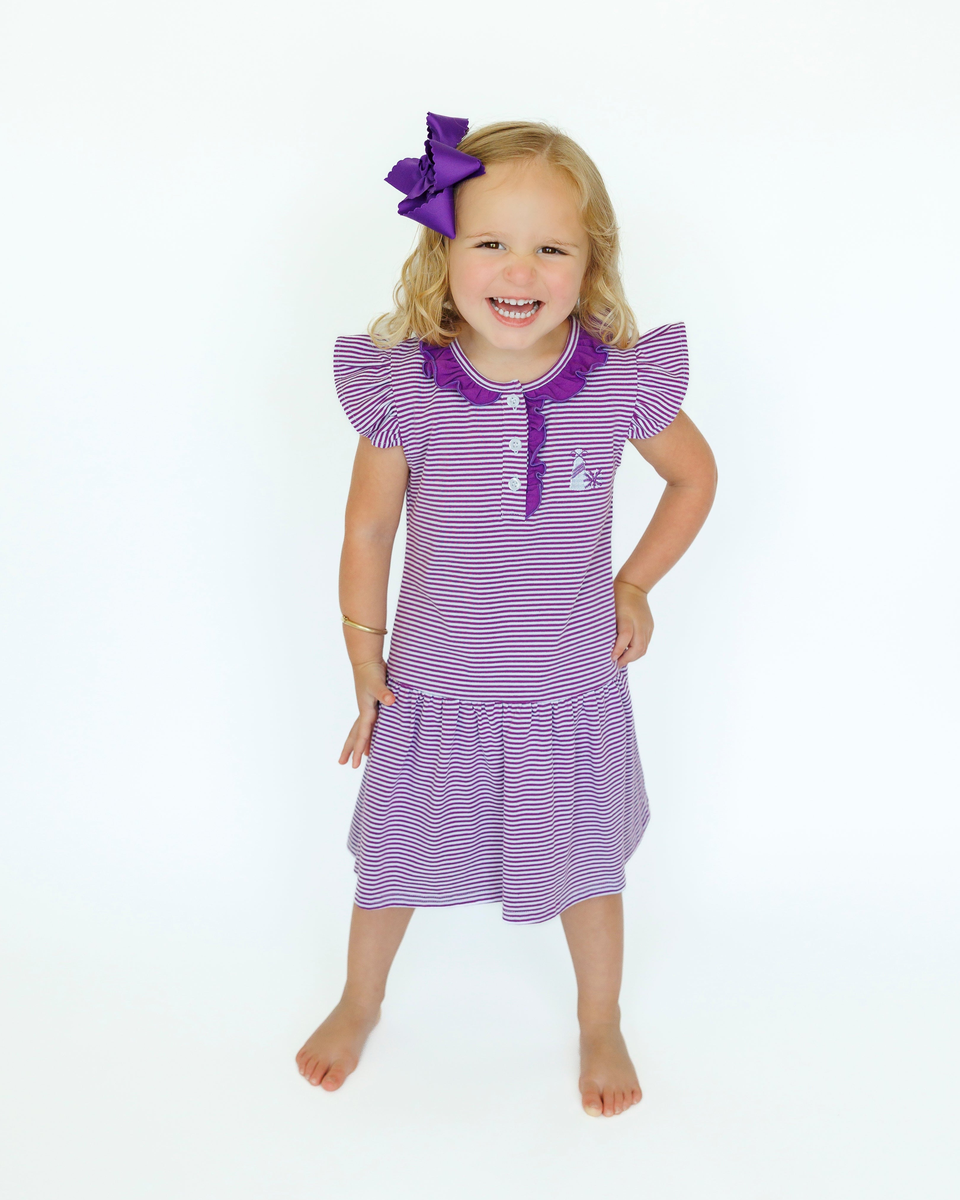 purple game day dress Game Day Dress- Purple – Smock Candy