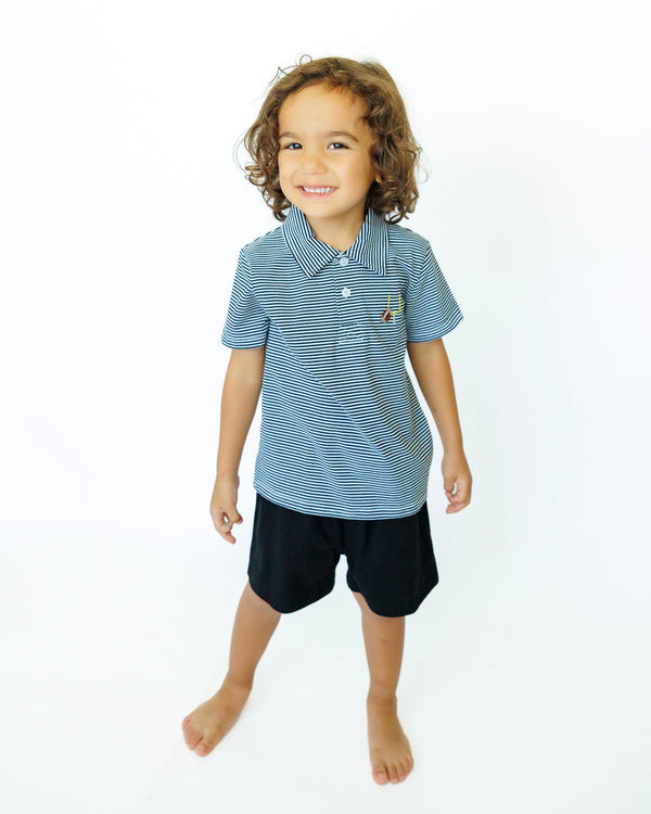 Game Day Polo- Black