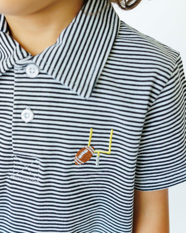 Game Day Polo- Black