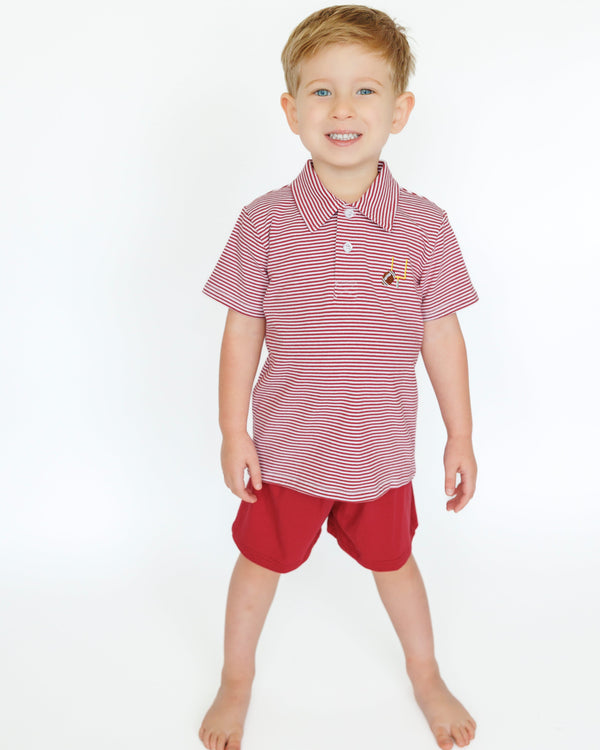 Game Day Polo- Crimson