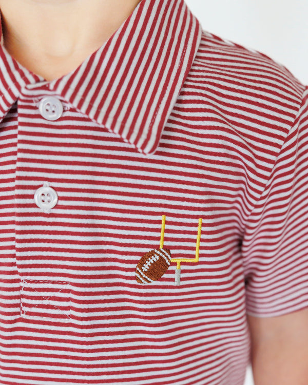 Game Day Polo- Crimson