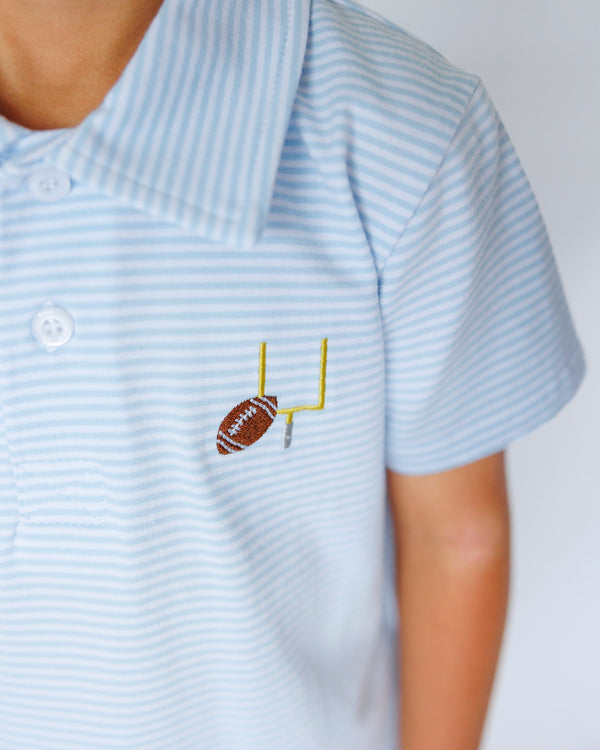 Game Day Polo- Light Blue