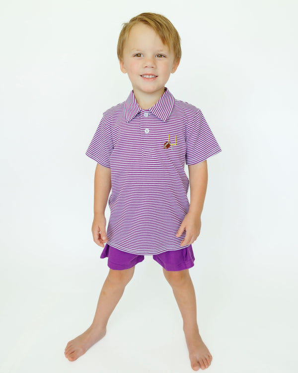 Game Day Polo- Purple