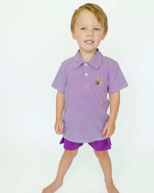 Game Day Polo- Purple