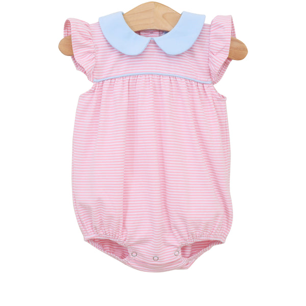 Genevieve Bubble- Light Pink Stripe/Light Blue