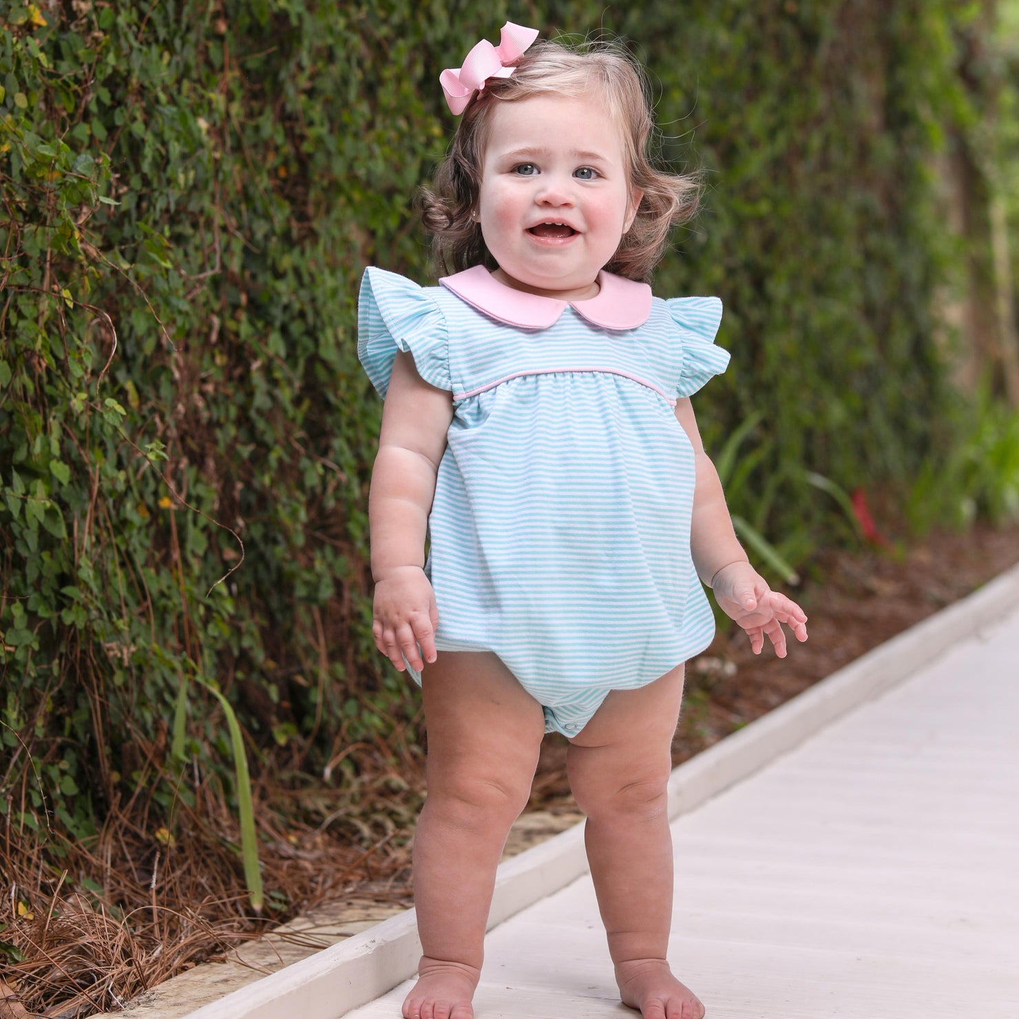 Pink Gingham Knit A-Line Dress- W/ Multi Flower Print Smock Candy Pink Gingham Knit A-Line Dress- W/ Multi Flower Print Smock Candy