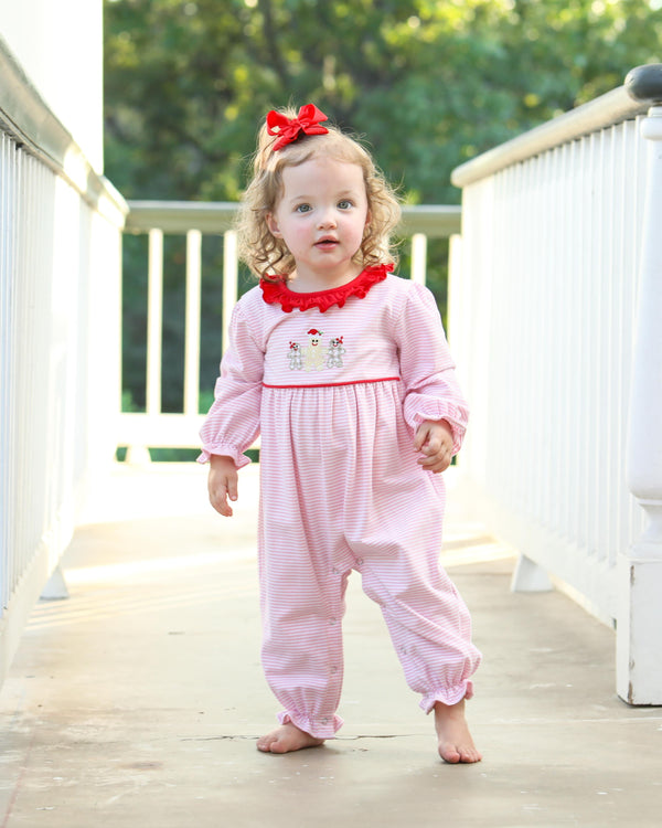 Gingerbread Ruffle Romper