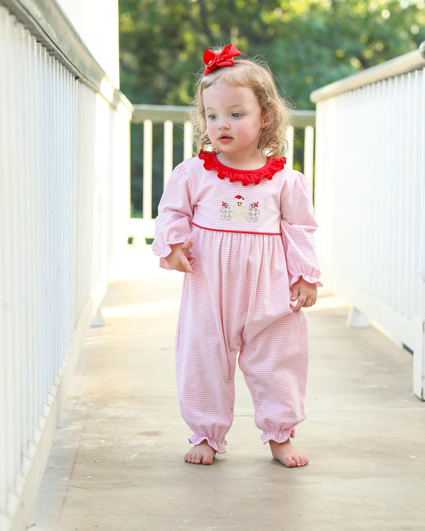 Gingerbread Ruffle Romper