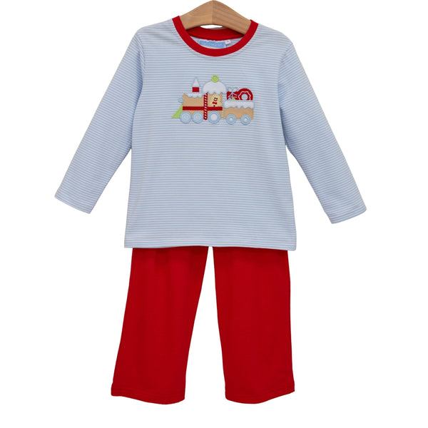 Gingerbread Train Pant Set