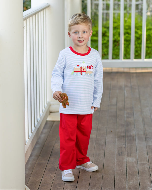 Gingerbread Train Pant Set