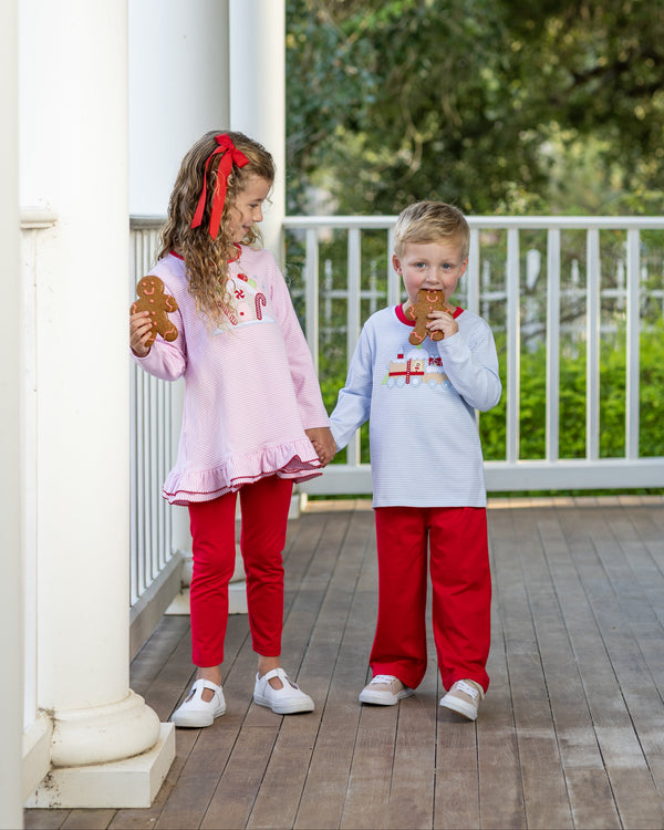 Gingerbread Train Pant Set